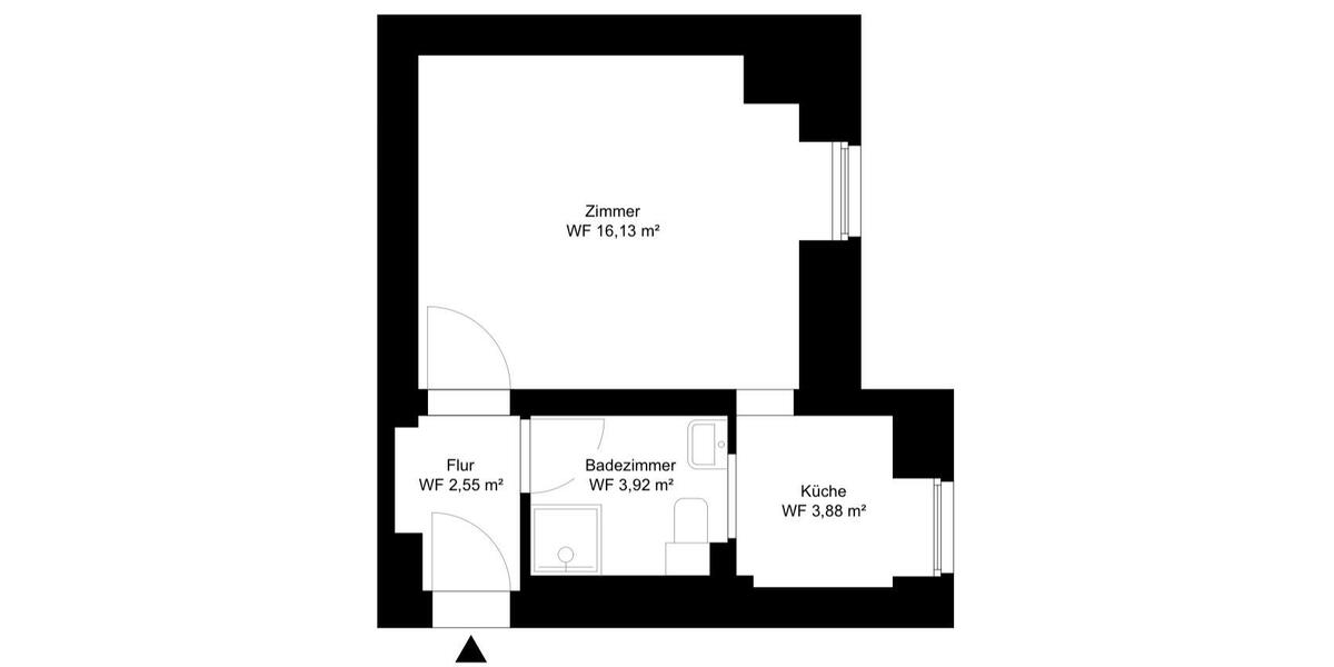 Erdgeschoßwohnung Berlin Tempelhof-Schöneberg - 1 Zimmer, 27 m&sup2;, 189.900&euro; | Angebot:26605311