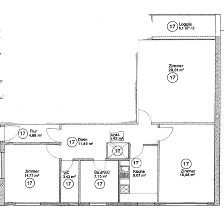 Etagenwohnung Berlin Westend - 3 Zimmer, 104 m&sup2;, 1.591&euro; | Angebot:27082911