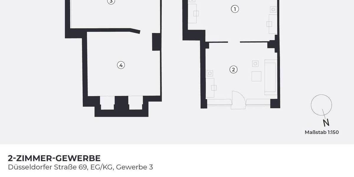 Gewerbeobjekt Berlin Wilmersdorf - 2 Zimmer, 350.900&euro; | Angebot:25666653
