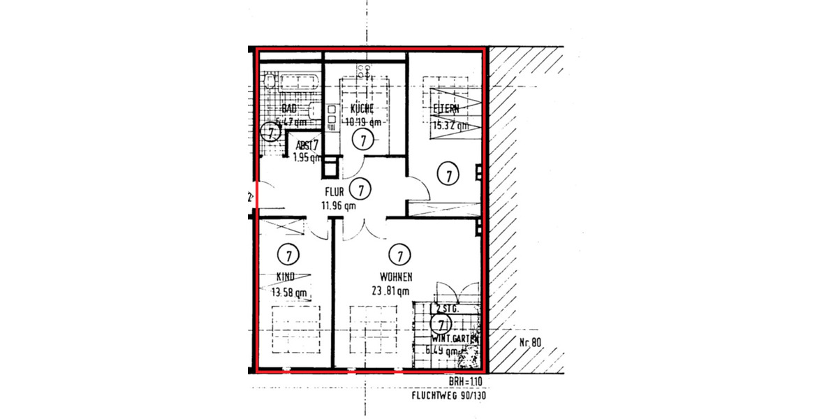 Dachgeschoßwohnung Berlin Neukölln - 3 Zimmer, 88 m&sup2;, 410.000&euro; | Angebot:24286124