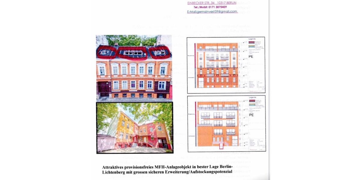 Mehrfamilienhaus, Wohnhaus Berlin Rummelsburg - 24 Zimmer, 631 m&sup2;, 1.990.000&euro; | Angebot:24352216