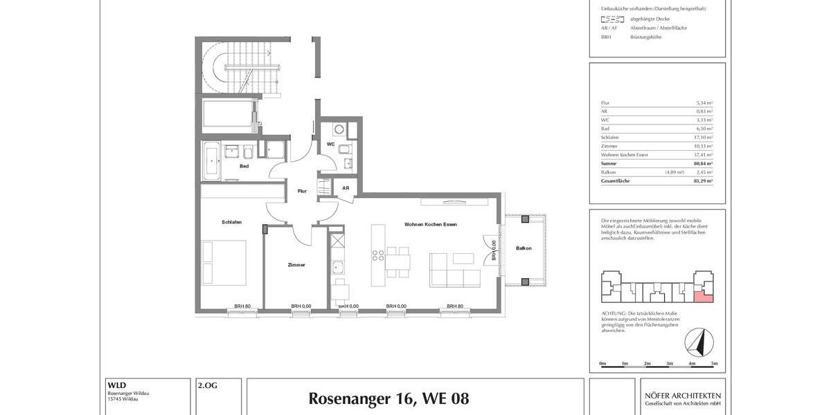 Etagenwohnung Wildau - 3 Zimmer, 83 m&sup2;, 1.185&euro; | Angebot:26560671