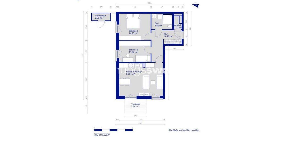 Etagenwohnung Berlin Bohnsdorf - 3 Zimmer, 70 m&sup2;, 950&euro; | Angebot:25933305