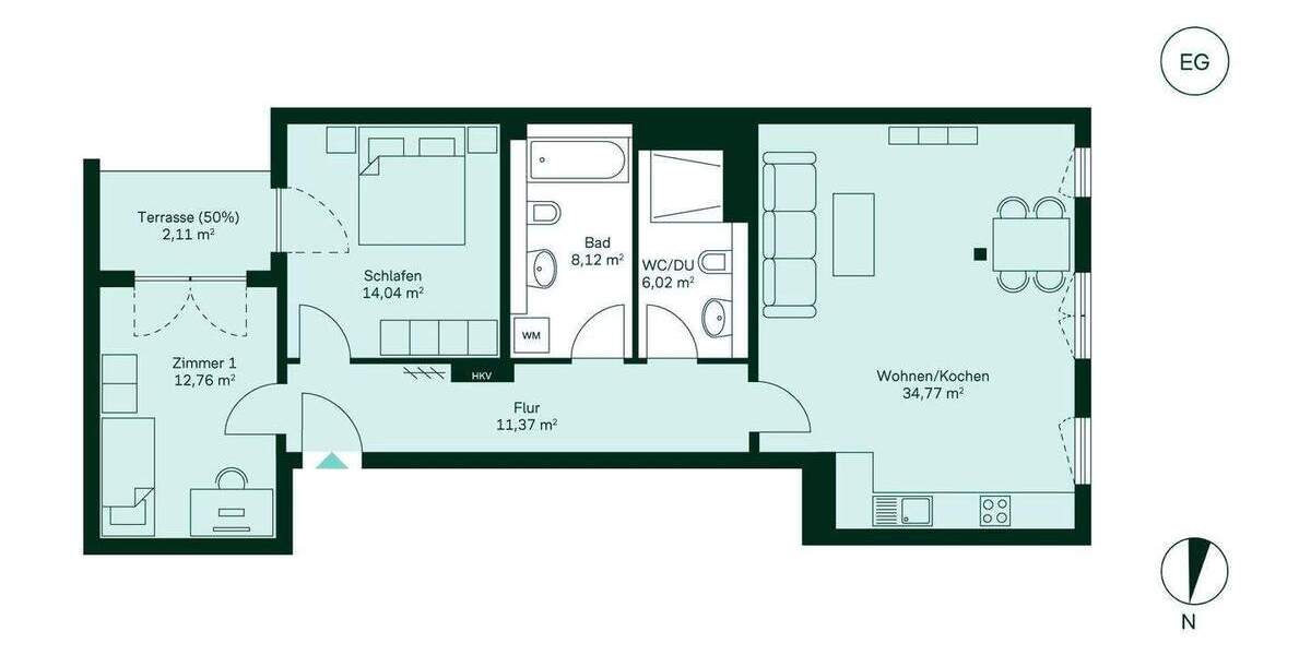 Etagenwohnung Berlin Lichtenrade - 3 Zimmer, 89 m&sup2;, 439.900&euro; | Angebot:25938543