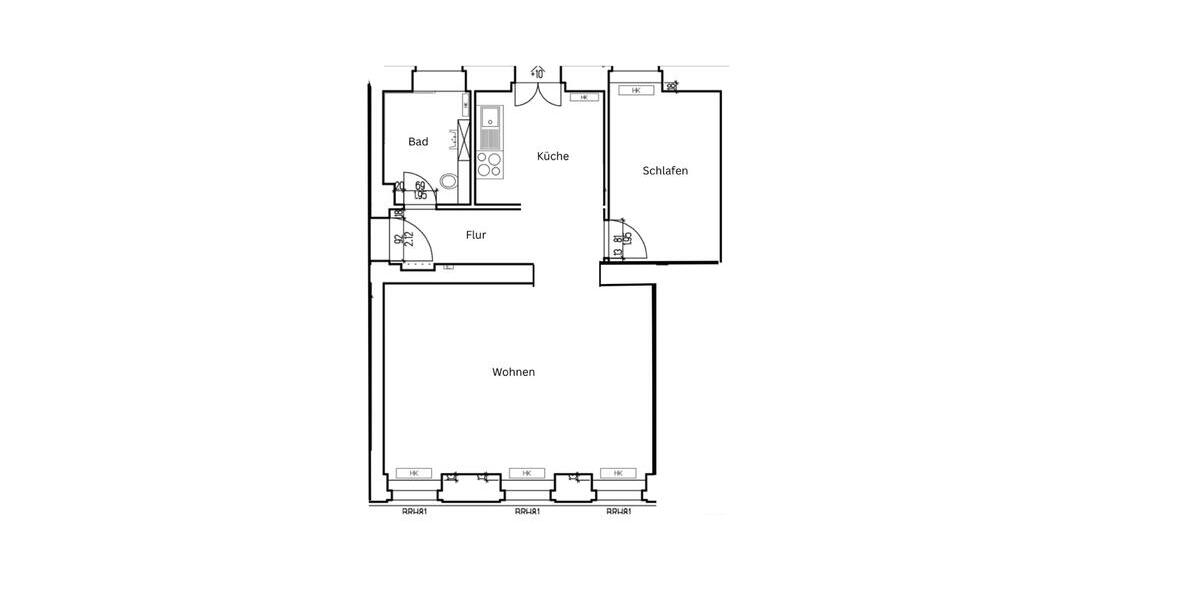 Erdgeschoßwohnung Berlin Treptow-Köpenick - 2 Zimmer, 52 m&sup2;, 1.090&euro; | Angebot:26588988