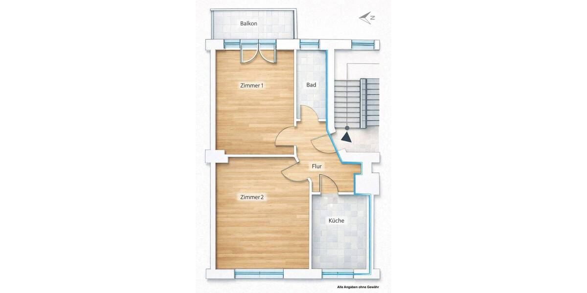 Etagenwohnung Berlin Wilmersdorf - 2 Zimmer, 63 m&sup2;, 297.500&euro; | Angebot:26064968