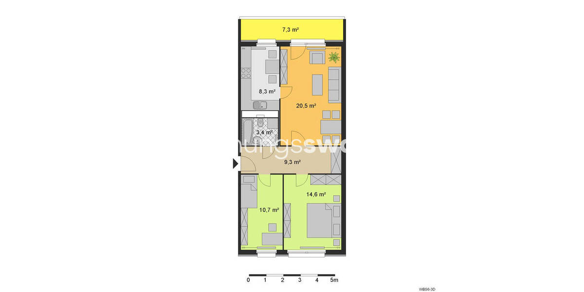 Etagenwohnung Berlin Friedrichsfelde - 3 Zimmer, 70 m&sup2;, 500&euro; | Angebot:25932788