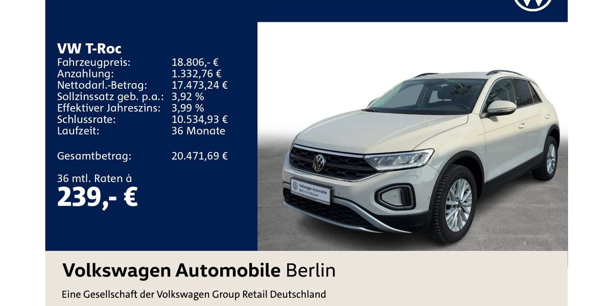 VW T-Roc 35.350 km 18.306 &euro; Berlin 12681