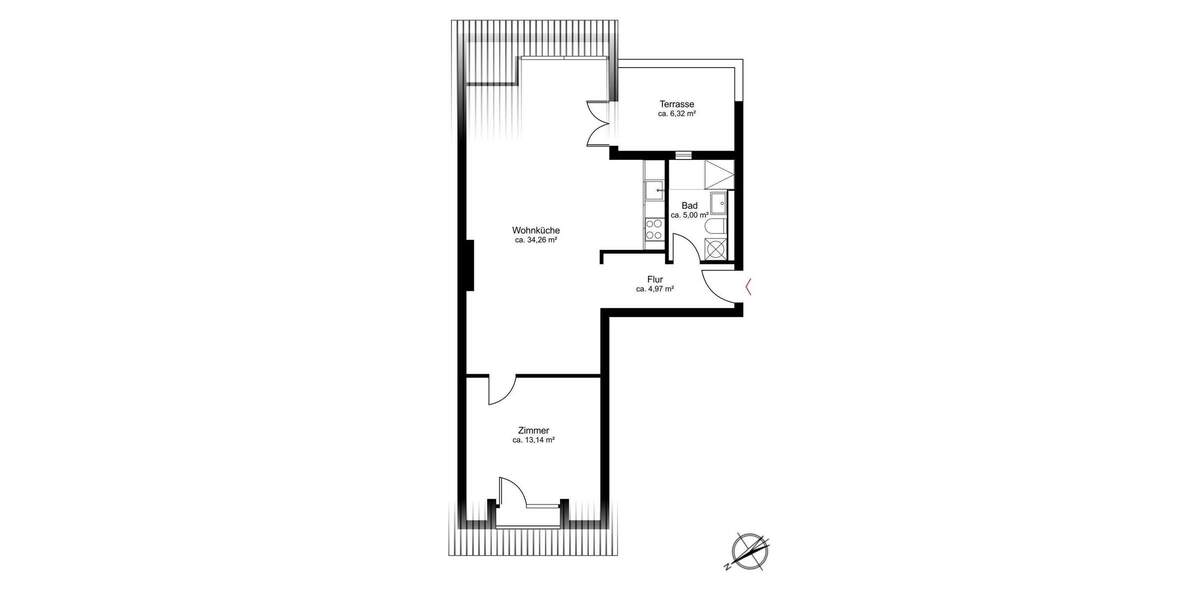 Etagenwohnung Berlin Grünau - 2 Zimmer, 61 m&sup2;, 295.000&euro; | Angebot:25825779