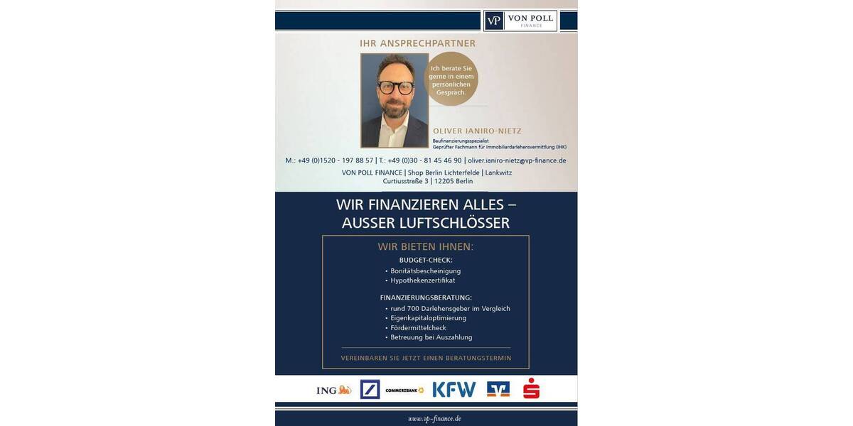 Etagenwohnung Berlin Lichterfelde - 2 Zimmer, 58 m&sup2;, 189.000&euro; | Angebot:25741198