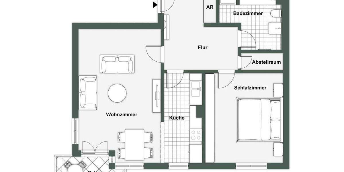 Etagenwohnung Hennigsdorf - 2 Zimmer, 72 m&sup2;, 235.000&euro; | Angebot:25820494
