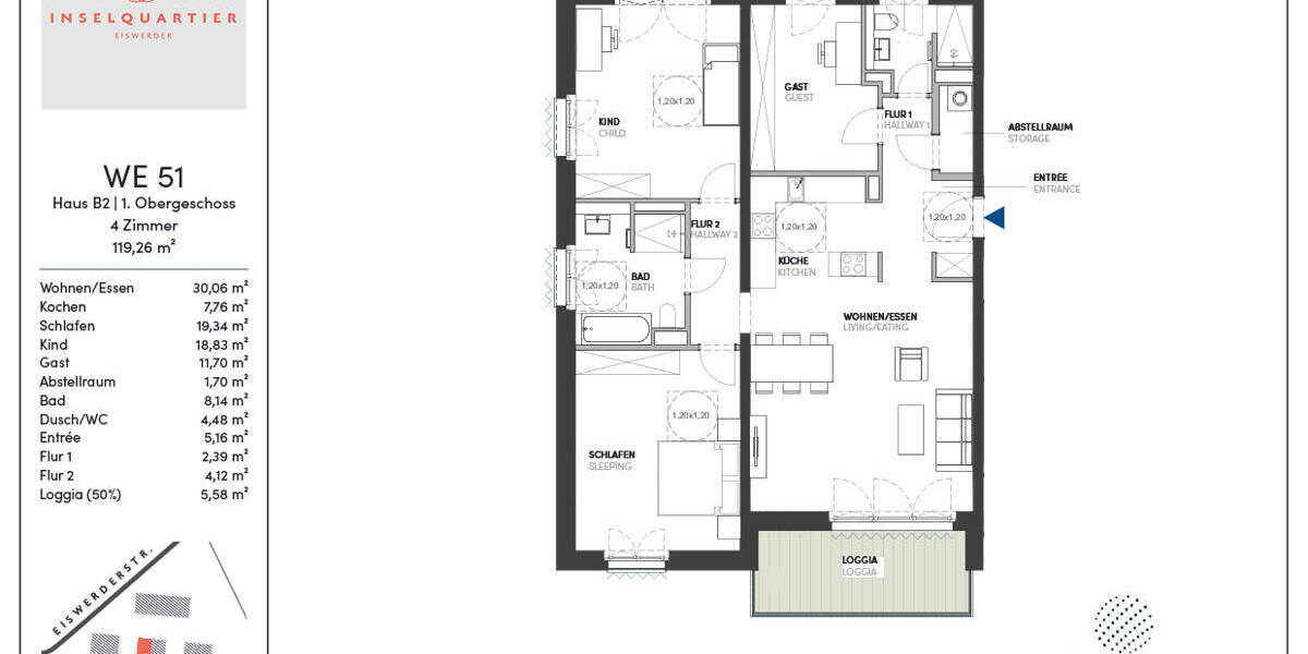 Etagenwohnung Berlin Spandau - 4 Zimmer, 119 m&sup2;, 780.000&euro; | Angebot:26084530