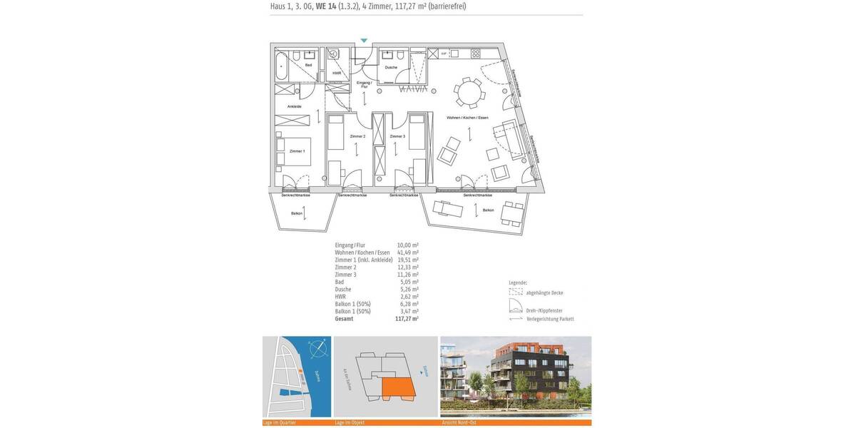 Etagenwohnung Berlin Grünau - 4 Zimmer, 117 m&sup2;, 949.000&euro; | Angebot:26819790