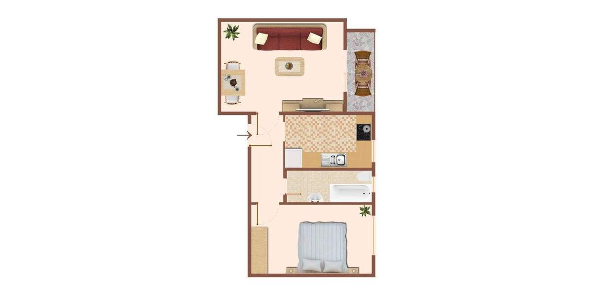 Etagenwohnung Berlin Adlershof - 2 Zimmer, 46 m&sup2;, 135.000&euro; | Angebot:25694920