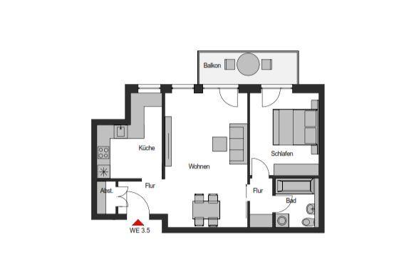 Moderne 2-Zimmer-Wohnung mit Balkon in Oranienburg – perfekte Lage, ab sofort verfügbar. 2 zimmer