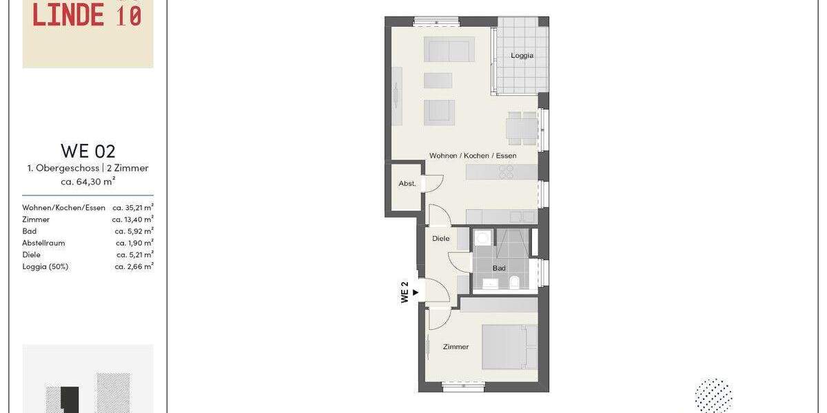 Etagenwohnung Glienicke/Nordbahn Nordbahn - 2 Zimmer, 64 m&sup2;, 369.000&euro; | Angebot:23915798