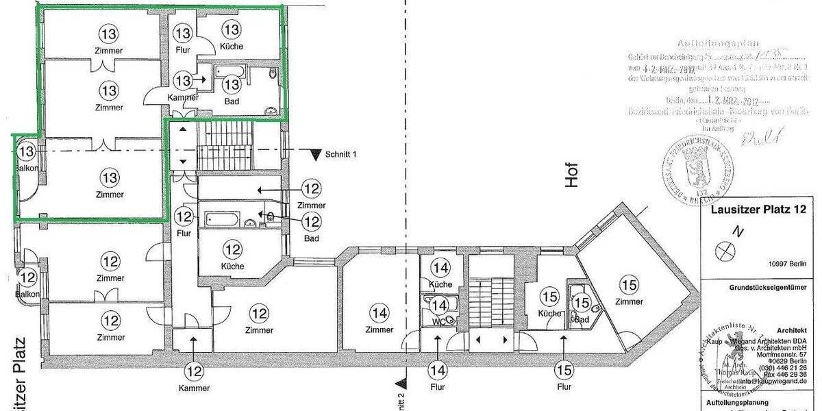 Etagenwohnung Berlin Kreuzberg - 3 Zimmer, 95 m&sup2;, 610.000&euro; | Angebot:25998997