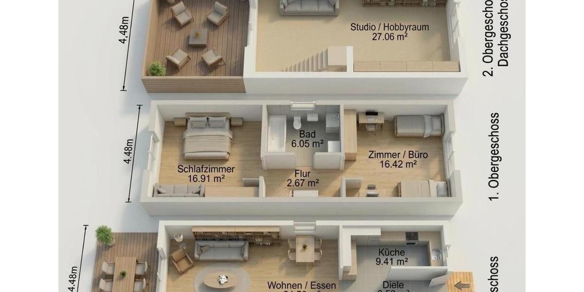 Reihenhaus Berlin Spandau - 4.5 Zimmer, 120 m&sup2;, 680.000&euro; | Angebot:26950543