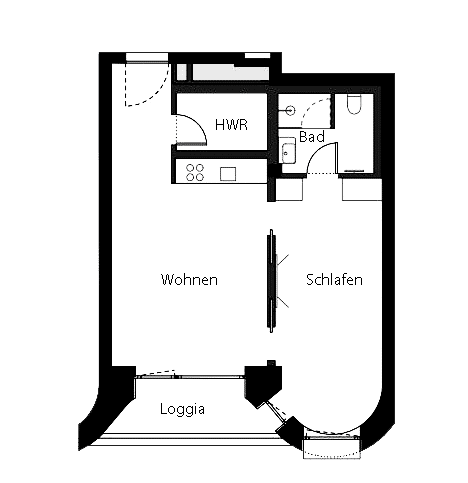 Etagenwohnung Berlin Mitte - 2 Zimmer, 57 m&sup2;, 2.150&euro; | Angebot:26557906