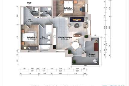 Wohnung Bernau bei Berlin - 3 Zimmer, 89 m&sup2;, 1.330&euro; | Angebot:27084867