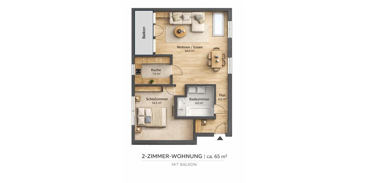 Erdgeschoßwohnung Berlin Charlottenburg-Wilmersdorf - 2 Zimmer, 65 m&sup2;, 375.000&euro; | Angebot:26576121
