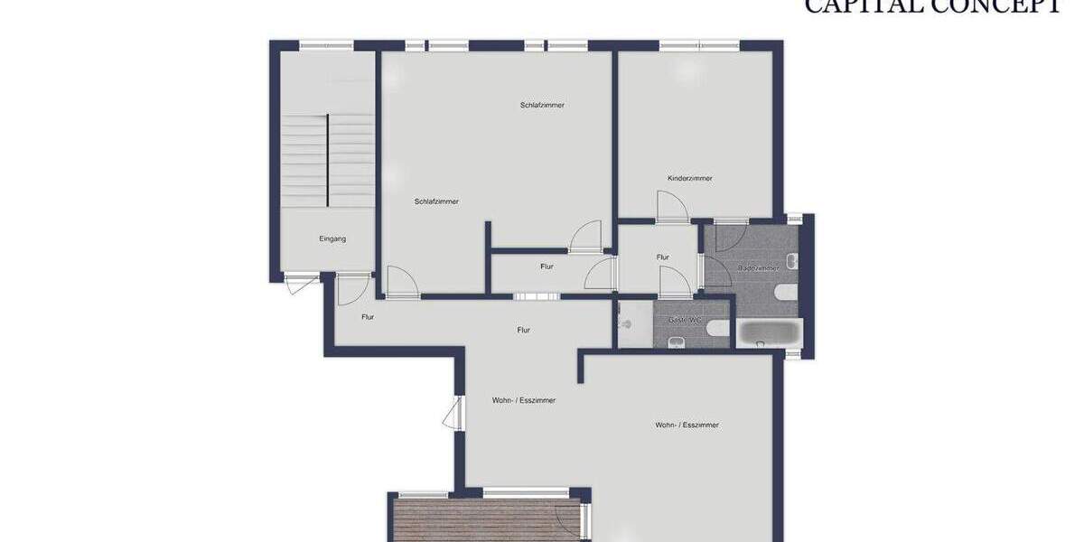 Etagenwohnung Berlin Wannsee - 3 Zimmer, 110 m&sup2;, 600.000&euro; | Angebot:25702971