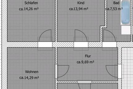 Wohnung Schöneiche bei Berlin - 3.5 Zimmer, 67 m&sup2;, 435&euro; | Angebot:24598220