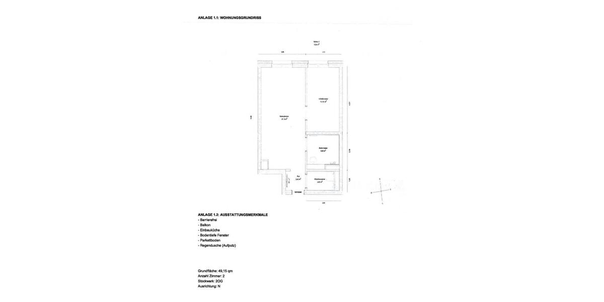 Etagenwohnung Berlin Spandau - 2 Zimmer, 50 m&sup2;, 847&euro; | Angebot:26222699
