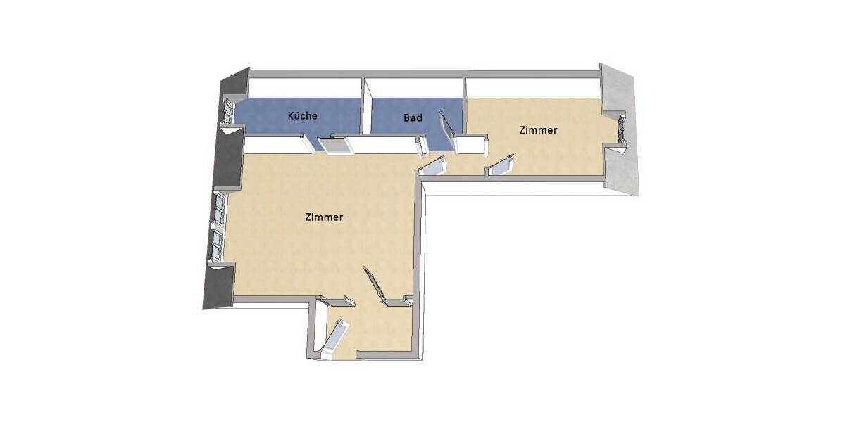 Etagenwohnung Potsdam Berliner Vorstadt - 2 Zimmer, 50 m&sup2;, 269.000&euro; | Angebot:26358458