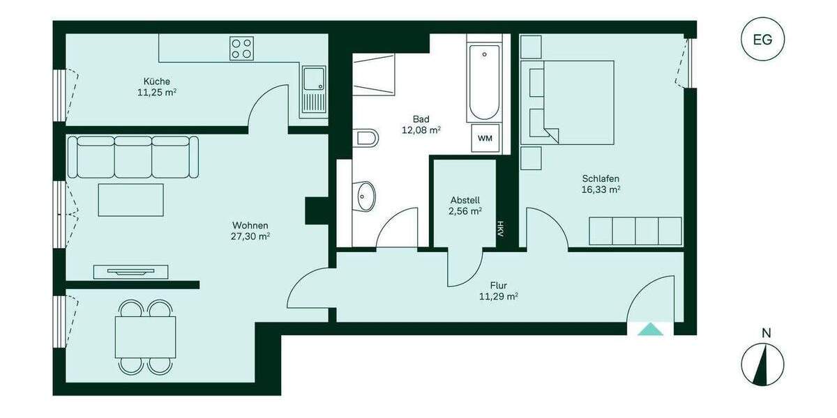 Etagenwohnung Berlin Lichtenrade - 2 Zimmer, 80 m&sup2;, 389.900&euro; | Angebot:25938904