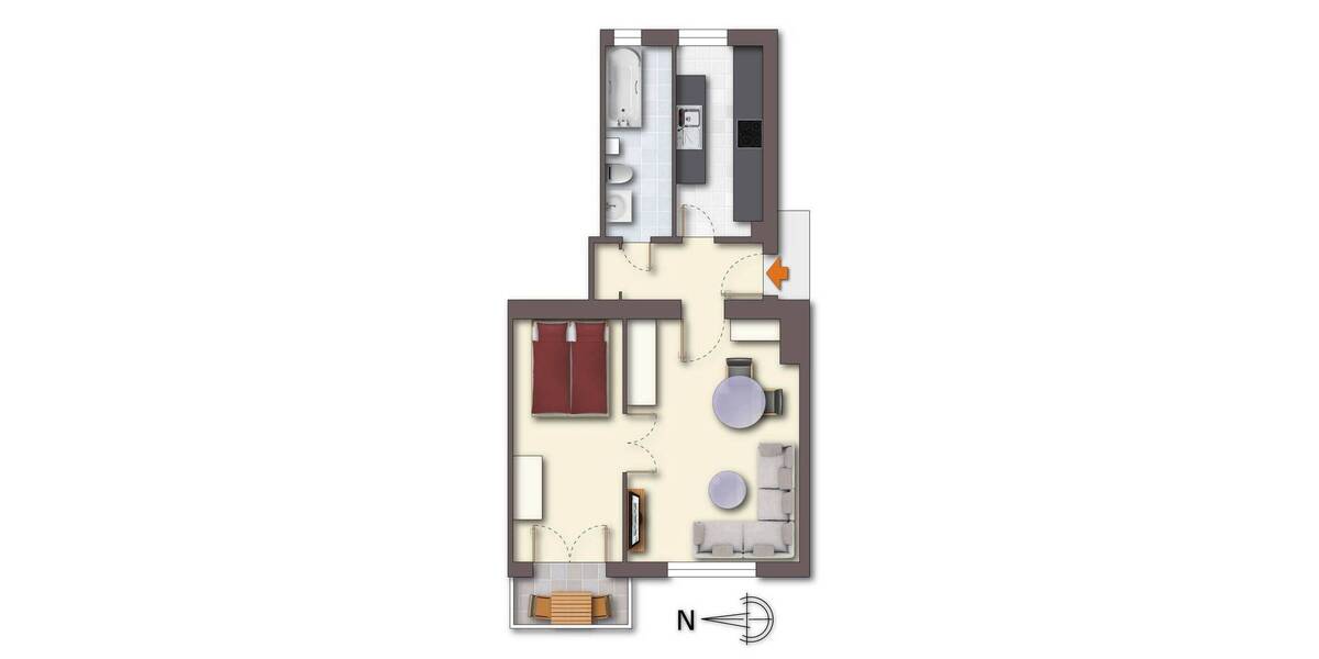 Etagenwohnung Berlin Wilmersdorf - 2 Zimmer, 61 m&sup2;, 257.000&euro; | Angebot:26616350