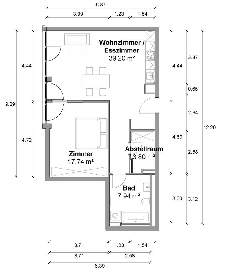 Offen geschnittene 2 Zimmer Wohnung mit ca. 67m², EBK und Fußbodenheizung in Berlin-Mitte! zimmer