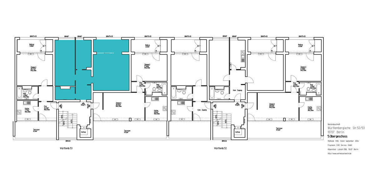 Etagenwohnung Berlin Wilmersdorf - 2 Zimmer, 65 m&sup2;, 472.100&euro; | Angebot:25970639