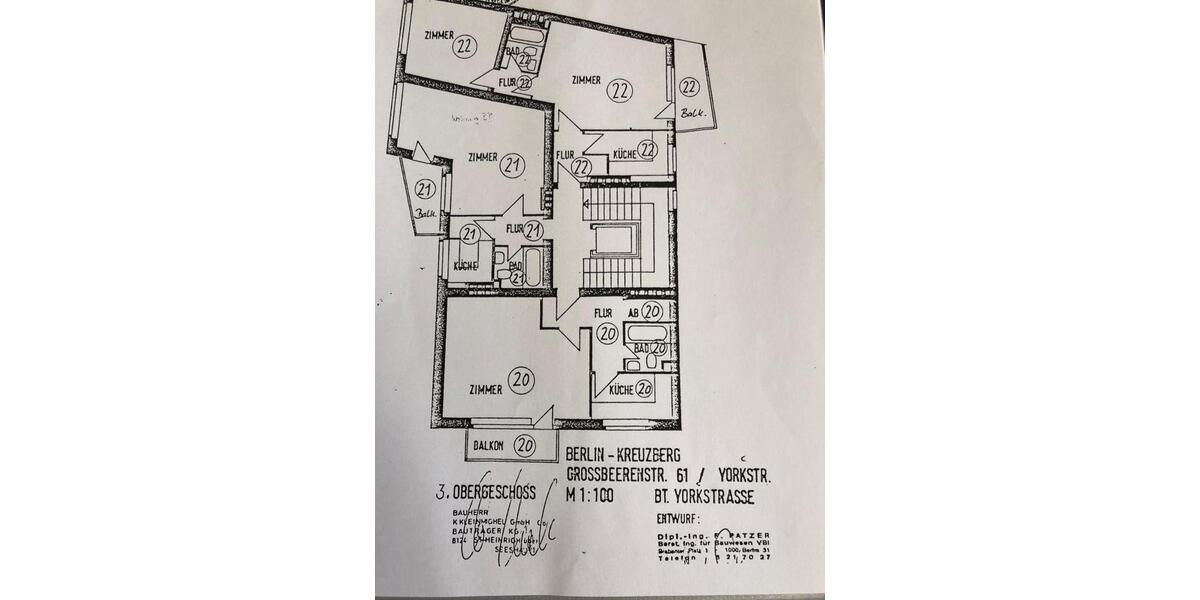 Etagenwohnung Berlin Friedrichshain-Kreuzberg - 1 Zimmer, 38 m&sup2;, 210.000&euro; | Angebot:26029096