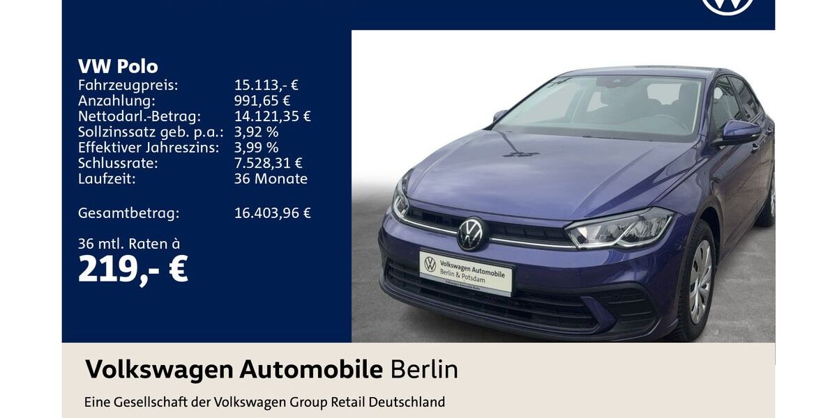 VW Polo 72.535 km 15.113 &euro; Berlin 12681