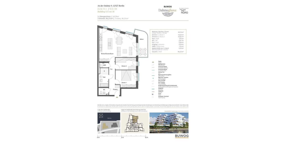 Etagenwohnung Berlin Grünau - 3 Zimmer, 96 m&sup2;, 819.000&euro; | Angebot:25751461