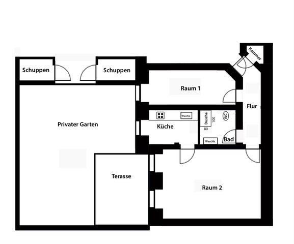 Erdgeschoßwohnung Berlin Mitte - 2 Zimmer, 65 m&sup2;, 369.000&euro; | Angebot:25397765