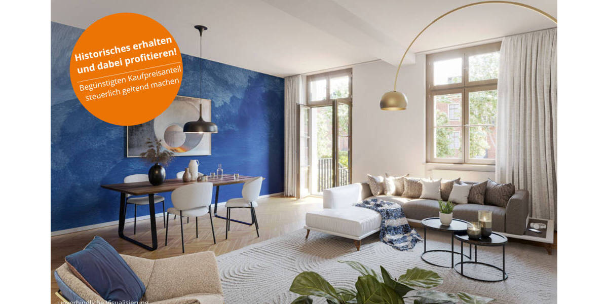 Etagenwohnung Potsdam Krampnitz - 1 Zimmer, 43 m&sup2;, 355.000&euro; | Angebot:25717059