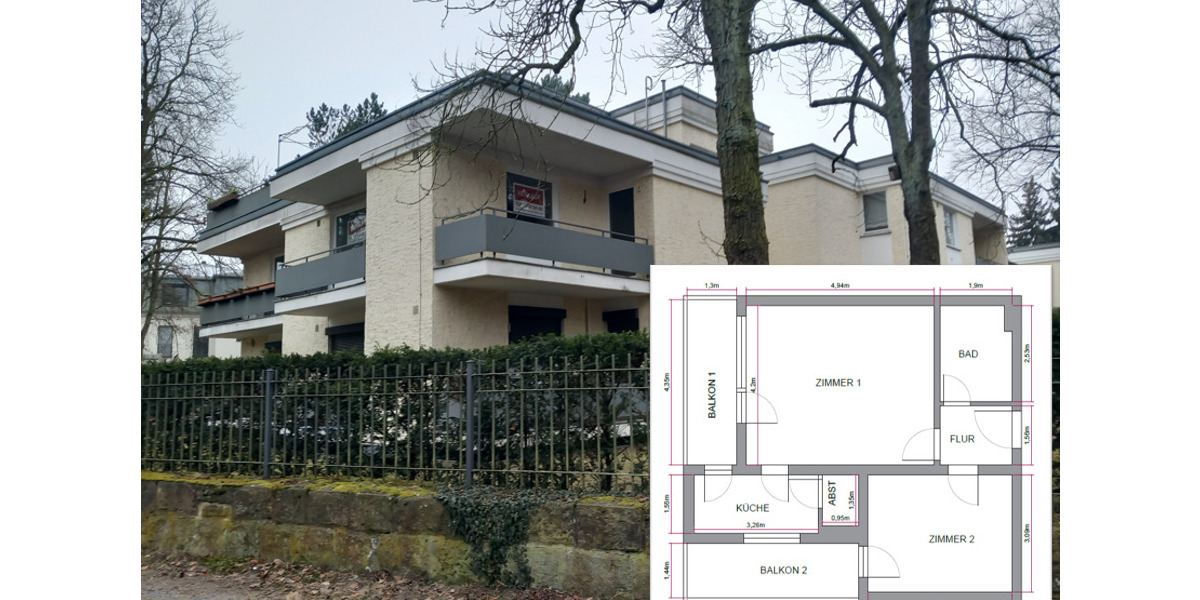 Etagenwohnung Berlin Zehlendorf - 2 Zimmer, 52 m&sup2;, 262.000&euro; | Angebot:25997876