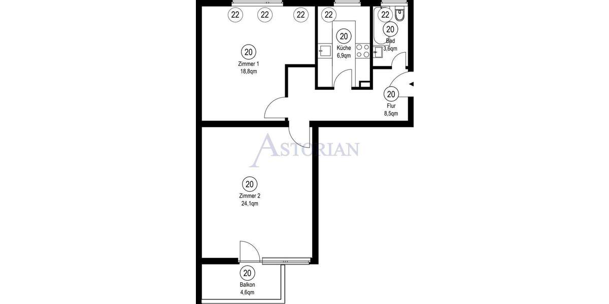 Etagenwohnung Berlin Reinickendorf - 2 Zimmer, 62 m&sup2;, 304.000&euro; | Angebot:25898631