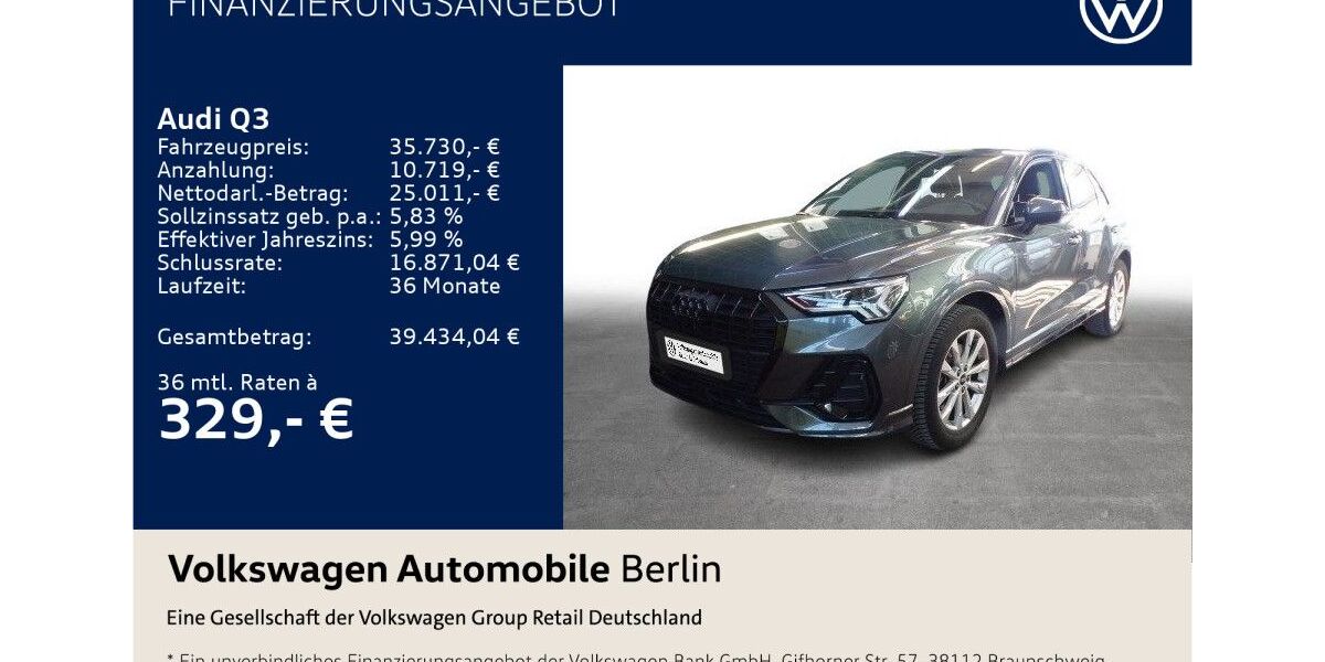 Audi Q3 33.947 km 35.730 &euro; Berlin 10587