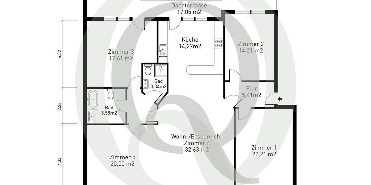 Etagenwohnung Berlin Schöneberg - 5 Zimmer, 143 m&sup2;, 1.199.000&euro; | Angebot:26474768