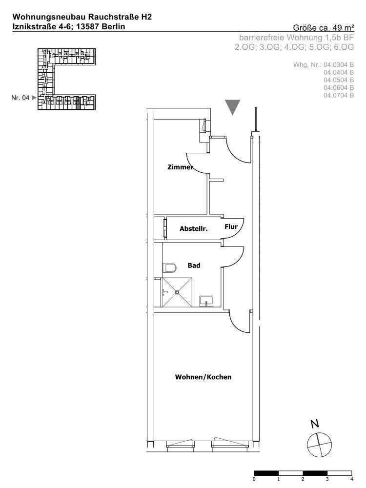 Wohnung zum Mieten in Berlin 654,21 € 48.46 m²
