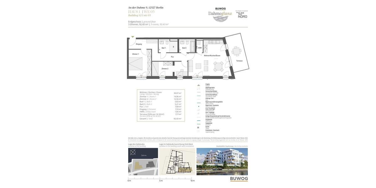 Schöne 3 Zimmer-Wohnung mit ca. 92m² samt Badewanne, Dusche und Terrasse 3 zimmer