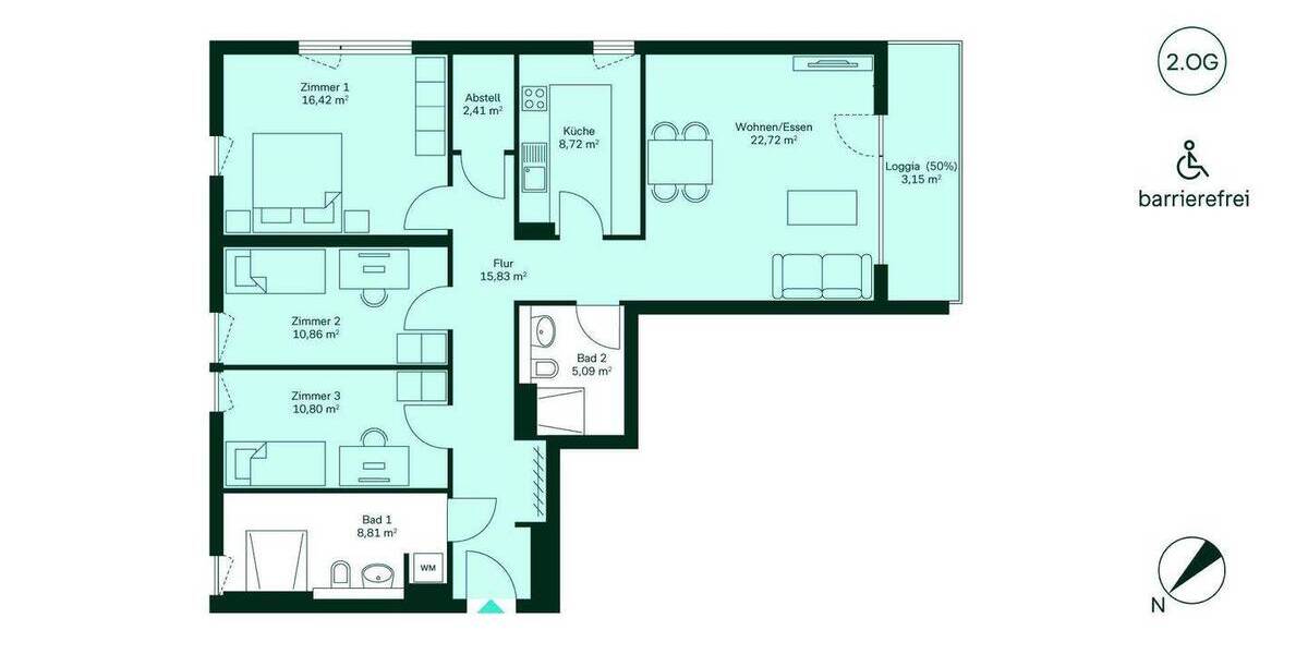 Etagenwohnung Berlin Buch - 4 Zimmer, 105 m&sup2;, 629.900&euro; | Angebot:26816129