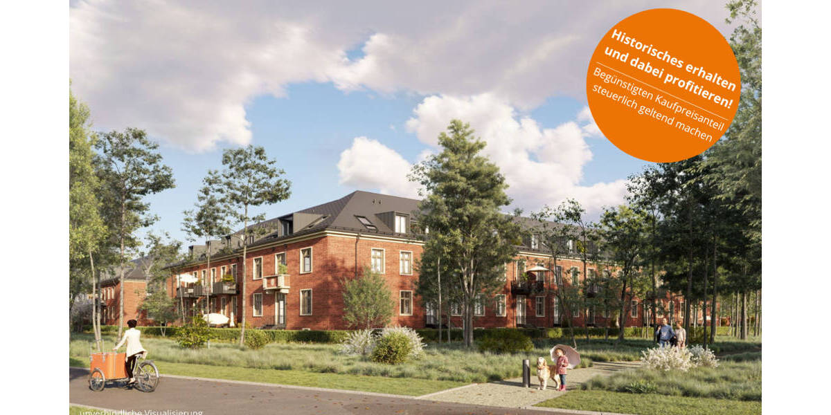 Etagenwohnung Potsdam Krampnitz - 1 Zimmer, 42 m&sup2;, 352.000&euro; | Angebot:25710052