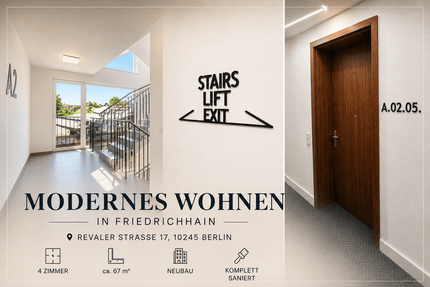 Wohnung Berlin Friedrichshain - 4 Zimmer, 67 m&sup2;, 1.736&euro; | Angebot:27299971