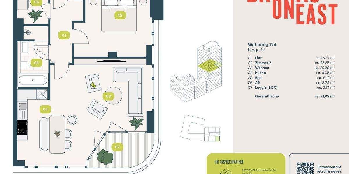 Etagenwohnung Berlin Friedrichshain - 2 Zimmer, 71 m&sup2;, 785.000&euro; | Angebot:25755532