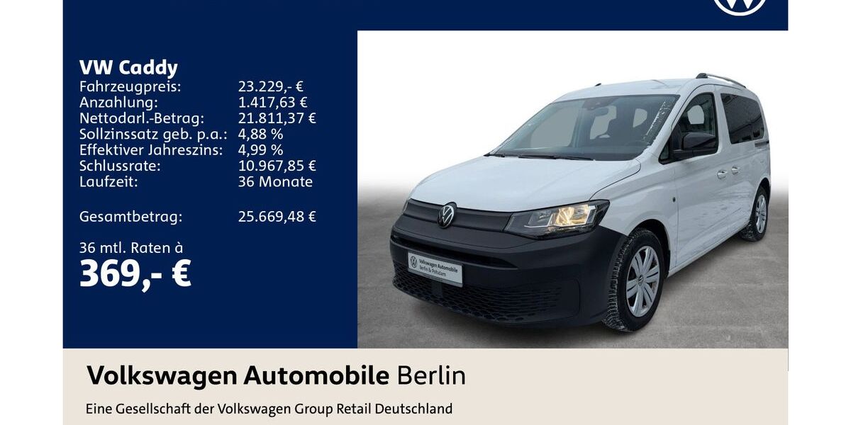 VW Caddy 28.930 km 22.499 &euro; Berlin 12681