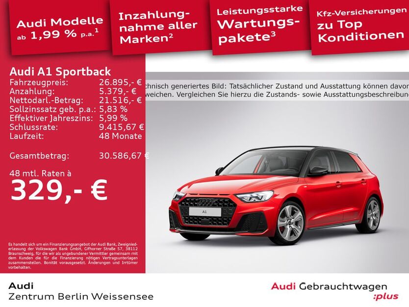Audi A1 36.878 km 26.895 € Berlin 13088